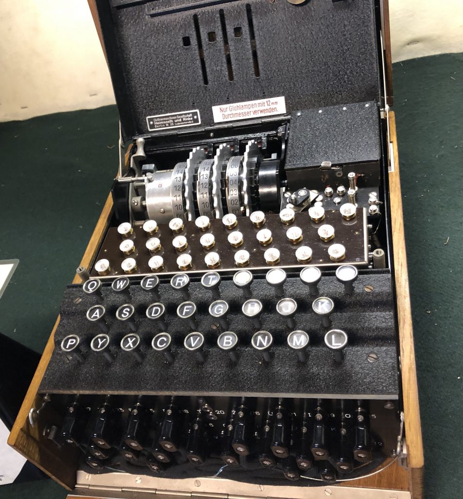 An Enigma Machine used to decrypt German messages in World War 2
